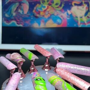 Colorful Nail Art Display